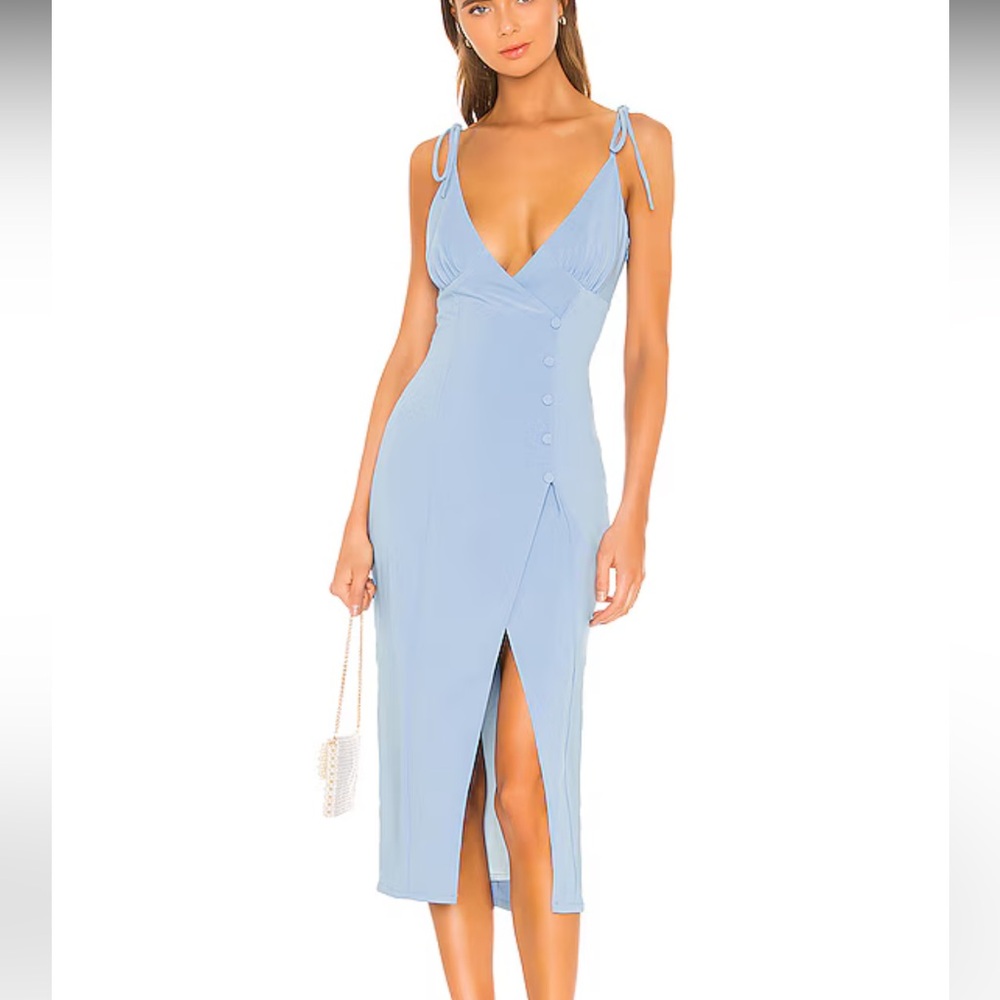 Elegant Blue Sleeveless Dress